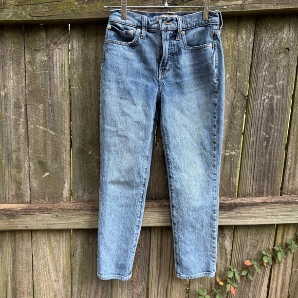 Madewell womens Classic Blue Straight Leg Jeans - Picture 1 of 10